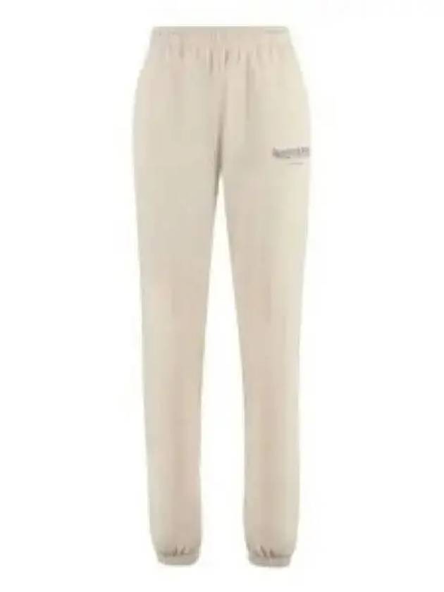 Logo Print Banding Pants Casual Track Pants Cream - SPORTY & RICH - BALAAN 2