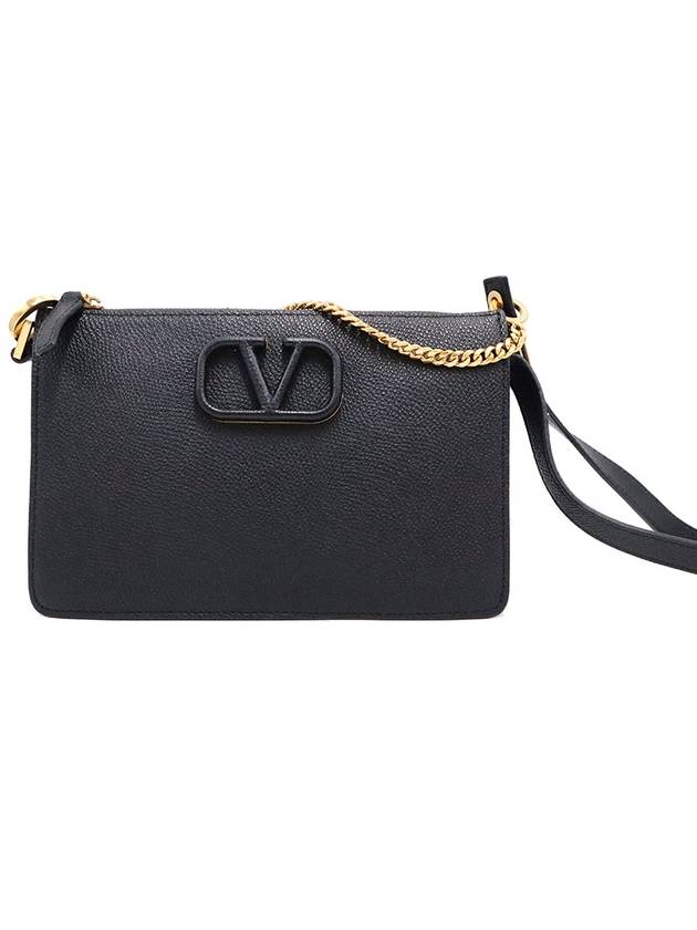 Women s Valentino VW2P0T48PQR0NO Black Calfskin VSLING Adjustable Chain Shoulder Bag gt Gangbuk used luxury goods - VALENTINO - BALAAN 4