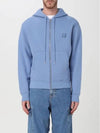 Bold Fox Head Patch Cotton Zip Up Hoodie Blue - MAISON KITSUNE - BALAAN 3