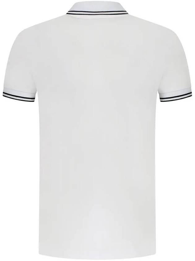 Stretch Cotton Pique Short Sleeve Polo Shirt White - STONE ISLAND - BALAAN 4