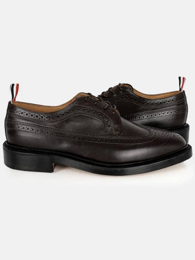 Men's Three Stripes Tab Classic Leather Brogue Brown - THOM BROWNE - BALAAN 3