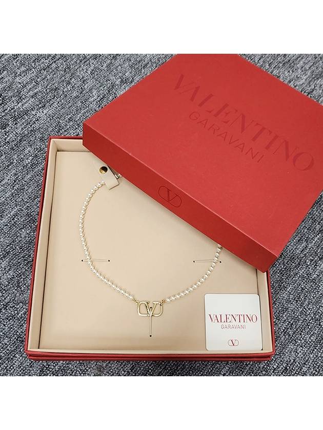 Garavani Pearls Necklace Gold - VALENTINO - BALAAN 4