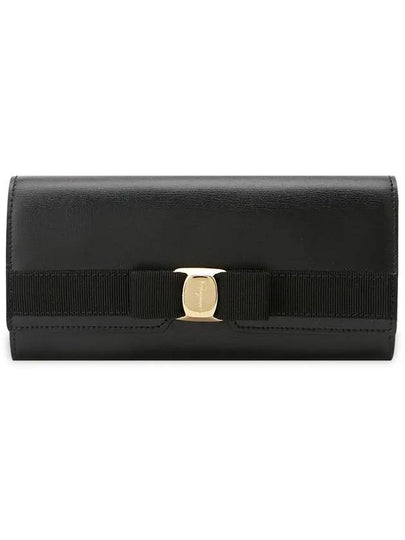 Vara Bow Continental Long Wallet Black - SALVATORE FERRAGAMO - BALAAN 2