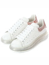 Oversized Fit Glitter Low Top Sneakers Pink White - ALEXANDER MCQUEEN - BALAAN 2