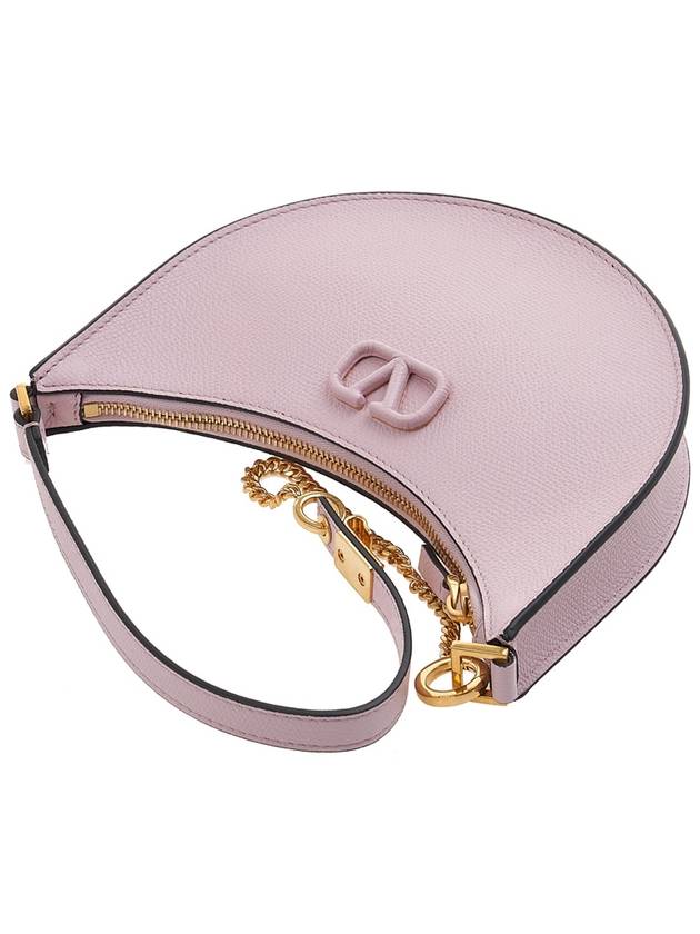 V Logo Classic Leather Chain Shoulder Bag Pink - VALENTINO - BALAAN 5