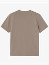 Tone On Tone Heart Logo Organic Cotton Short Sleeve T-Shirt Brown - AMI - BALAAN 3