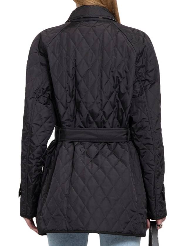 Diamond Quilted Nylon Canvas Field Jacket Black - BURBERRY - BALAAN 6