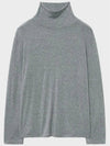 Wool Silky Roll Neck T Shirt Melange Gray - NOIRER - BALAAN 9