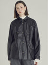 Fake Leather Shirt Black - MOTH - BALAAN 2