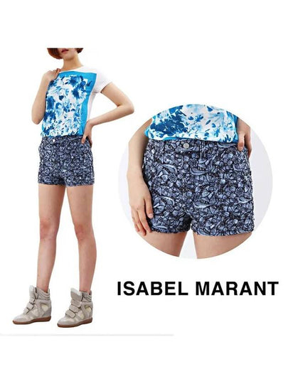 Makya Cotton Shorts Navy - ISABEL MARANT - BALAAN 2