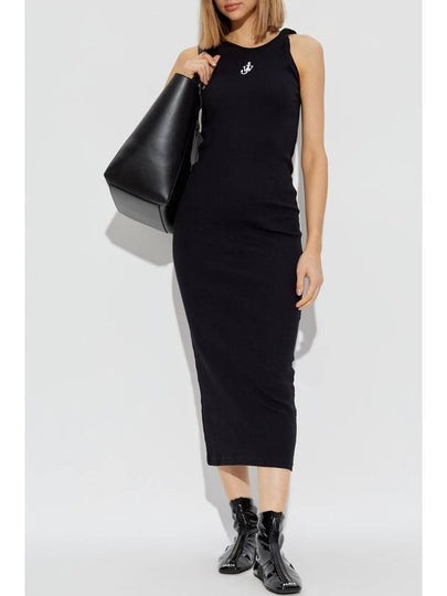 JW Anderson Ribbed Dress, Women's, Black - JW ANDERSON - BALAAN 2