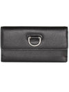 Women's D Ring Leather Long Wallet Black - BURBERRY - BALAAN 2