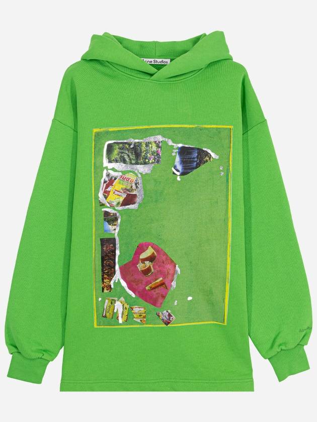 Printed hooded sweatshirt hoodie green FN WN SWEA000197 - ACNE STUDIOS - BALAAN 1