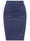 Embroidered ORB Pencil Skirt Navy - VIVIENNE WESTWOOD - BALAAN 2