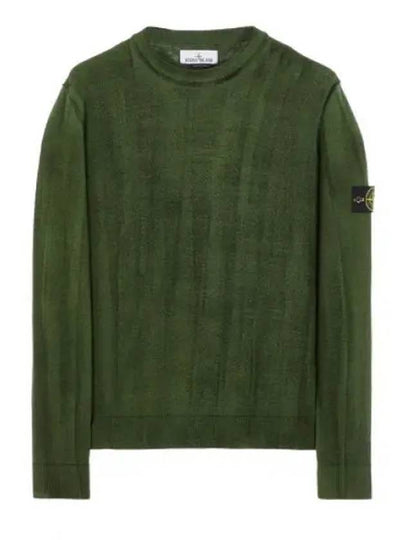 Waffen Patch Wool Knit Top Olive - STONE ISLAND - BALAAN 2