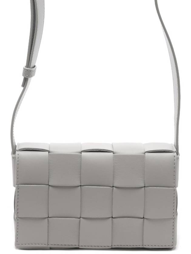 Cassette Intrecciato Small Cross Bag Grey - BOTTEGA VENETA - BALAAN 2