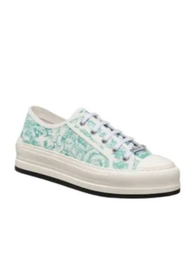 Walk NDior Toile De Jouy Sauvage Motif Platform Low Top Sneakers Aquamarina - DIOR - BALAAN 2