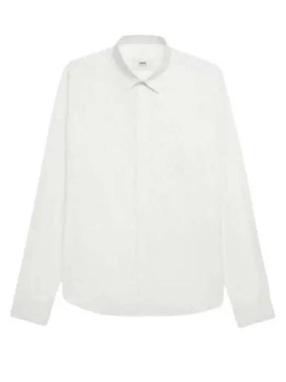 Classic Cotton Long Sleeve Shirt White - AMI - BALAAN 2