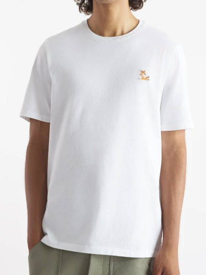 Chillax Fox Patch Regular Short Sleeve T-Shirt White - MAISON KITSUNE - BALAAN 2