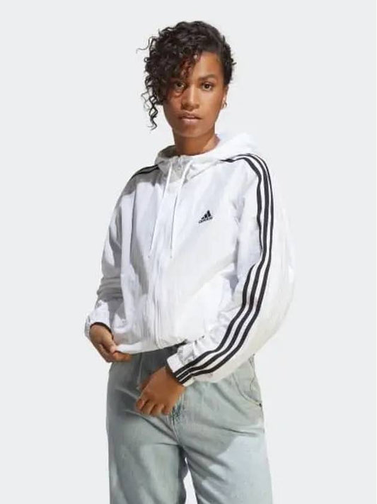 Essential 3S Woven Windbreaker White - ADIDAS - BALAAN 2