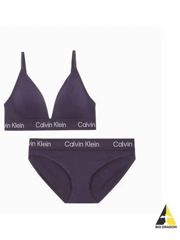 UNDERWEAR Women s Stencil Logo Modern Cotton Triangle Set Purple - CALVIN KLEIN - BALAAN 1