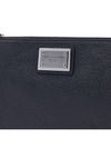 Metal Logo Grain Calfskin Clutch Bag Black - DOLCE&GABBANA - BALAAN 7