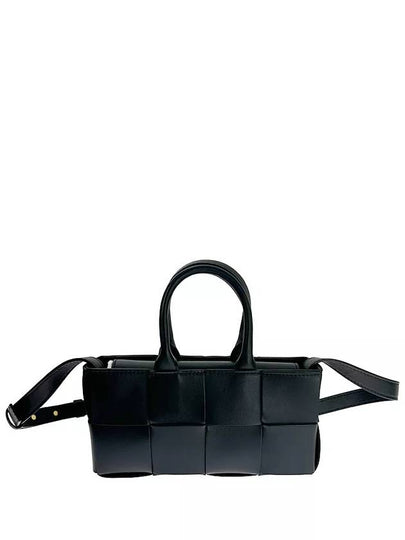 East West Arco Mini Tote Bag Black - BOTTEGA VENETA - BALAAN 2