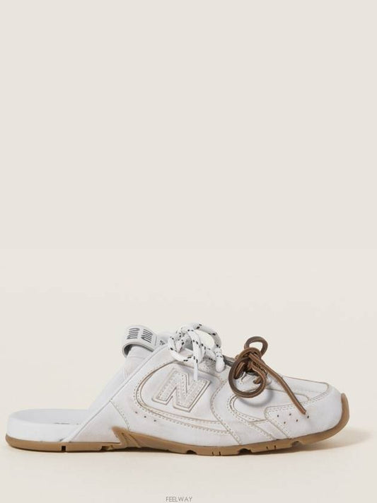 New Balance Miu Bleached Leather Mules - MIU MIU - BALAAN 2