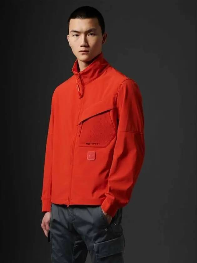 Logo Patch Shell-R Stand Collar Zip Up Jacket Red - CP COMPANY - BALAAN 2