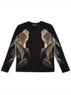 Twin Eagle Print Long Sleeve T-Shirt Black - NEIL BARRETT - BALAAN 6