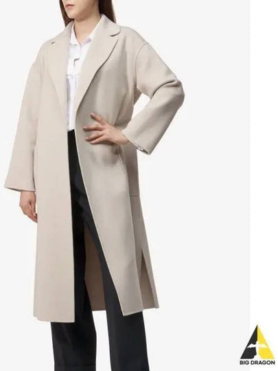 Nina Belted Virgin Wool Single Coat Ivory - S MAX MARA - BALAAN 2