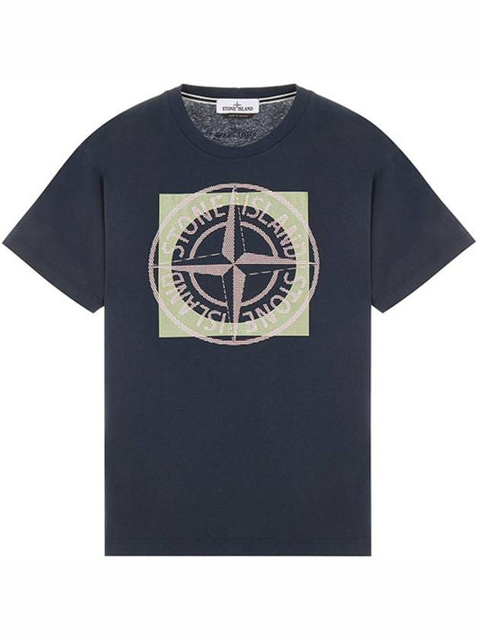 Compass Logo Printing Short Sleeve T-Shirt Navy - STONE ISLAND - BALAAN 2