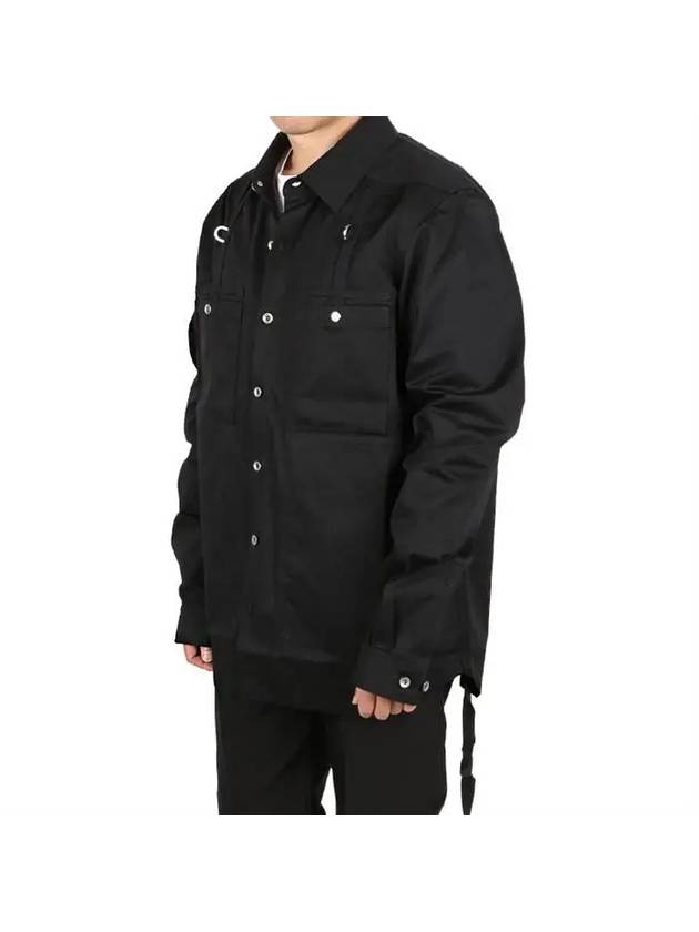 Pocket Denim Long Sleeve Shirt Black - RICK OWENS - BALAAN 1