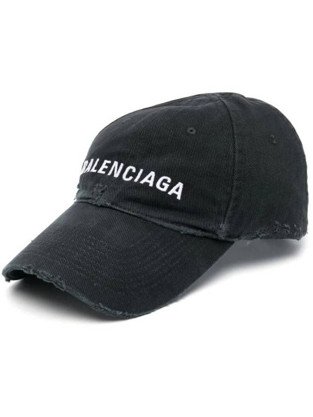 Logo Embroidery Ball Cap Black - BALENCIAGA - BALAAN 1