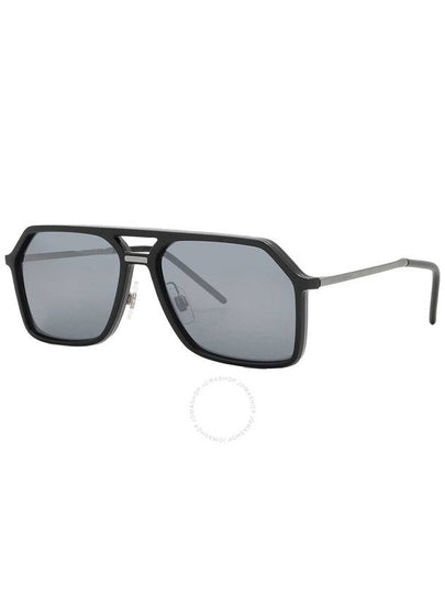 Dolce and Gabbana Light Grey Mirror Black Navigator Men's Sunglasses DG6196 501/6G 59 - DOLCE&GABBANA - BALAAN 2