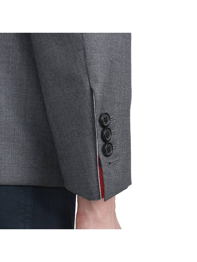 Super 120S Wool Twill Single Breasted Classic Jacket Grey - THOM BROWNE - BALAAN 10