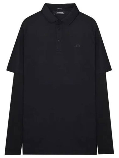 Liam Regular Fit Long Sleeve Polo Shirt Black - J.LINDEBERG - BALAAN 1