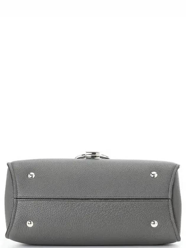 Gancini Small Tote Bag Dark Grey - SALVATORE FERRAGAMO - BALAAN 5