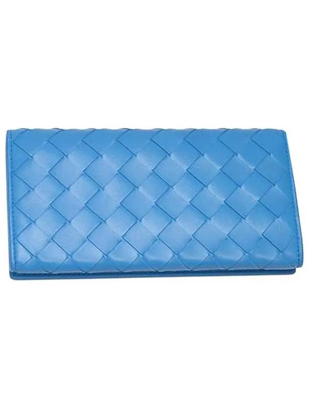 Intrecciato Long Wallet Blue - BOTTEGA VENETA - BALAAN 3