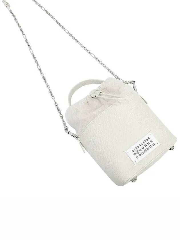 5AC Number Logo Texture Leather Bucket Bag Grey - MAISON MARGIELA - BALAAN 6