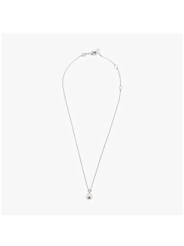 Matrix Crystal Pearl Pendant Round Cut Necklace White - SWAROVSKI - BALAAN 3