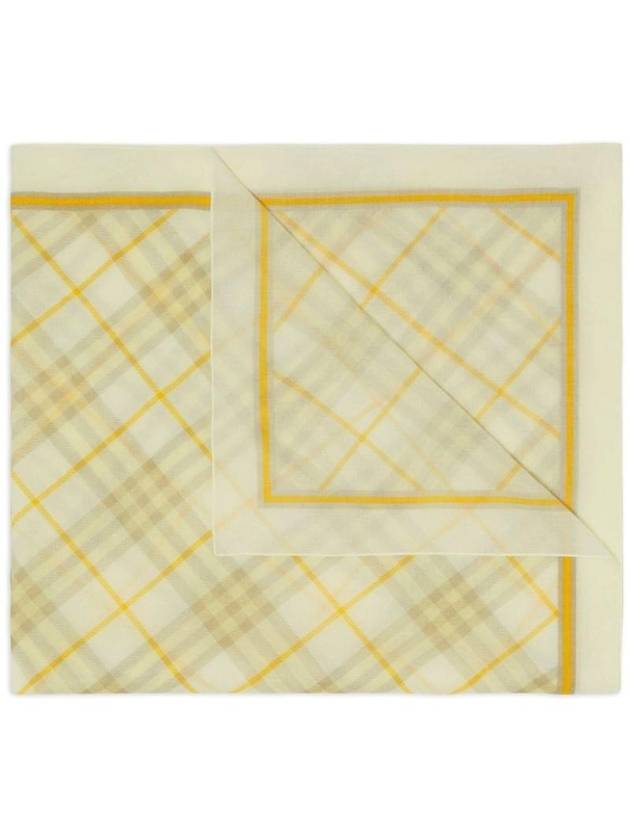 Check Cotton Scarf Wheat - BURBERRY - BALAAN 1