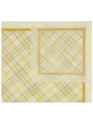 Check Cotton Scarf Wheat - BURBERRY - BALAAN 1