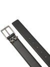 V Logo Signature Leather Belt Black - VALENTINO - BALAAN 4