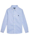 Kids Pony Logo Oxford Shirt Blue 819238 002 - POLO RALPH LAUREN - BALAAN 1