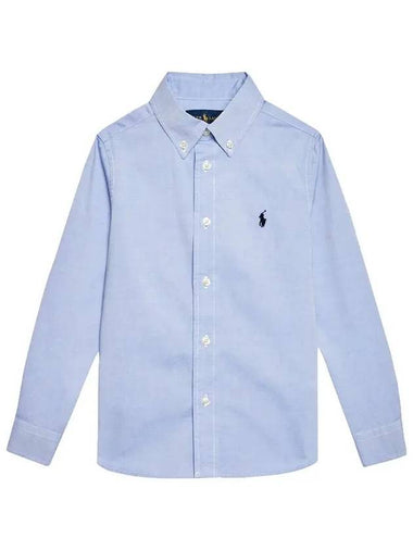 Kids Pony Logo Oxford Shirt Blue 819238 002 - POLO RALPH LAUREN - BALAAN 1