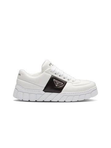 Padded Nappa Leather Low Top Sneakers White - PRADA - BALAAN 1