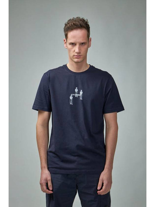 30 1 Jersey Relaxed Graphic Short Sleeve T-shirt Navy - CP COMPANY - BALAAN 2