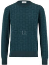 Jacquard Gancini Knit Top Blue - SALVATORE FERRAGAMO - BALAAN 2