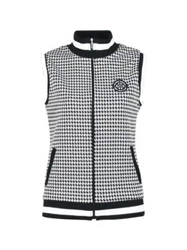 Women s Swallow Pattern Full Zip Up Vest JB4A533W - LUX GOLF - BALAAN 3